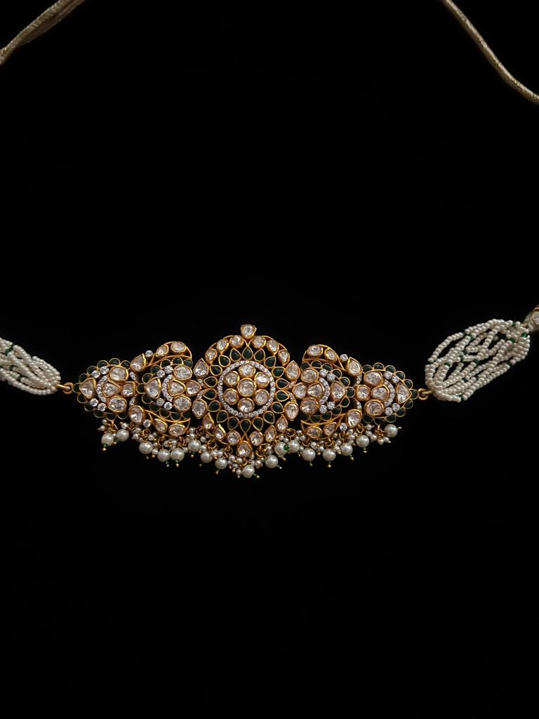 925 Silver Hema Polki Necklace - Amrrutam