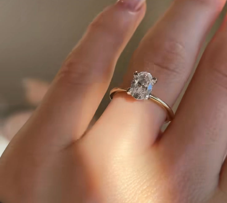 14K Gold Vanessa CVD Diamond Ring - Amrrutam