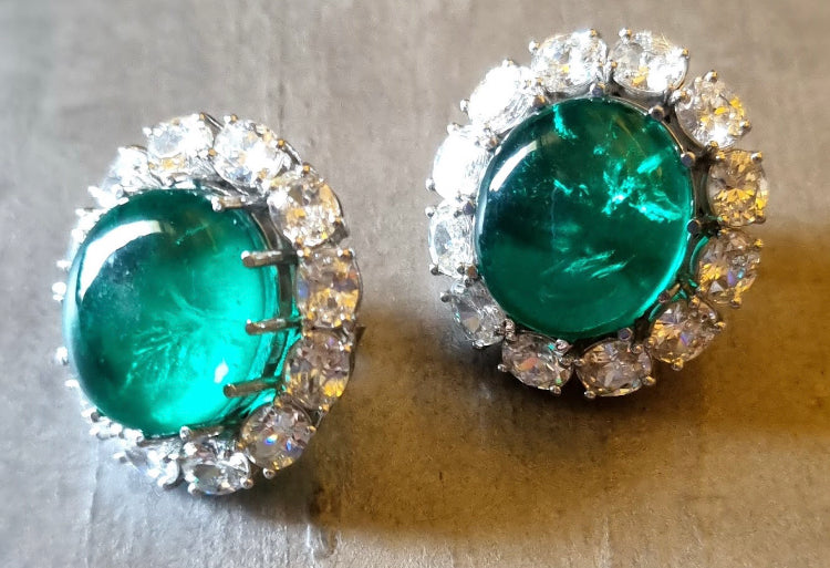 925 Silver Astra CZ Stud Earrings - Amrrutam