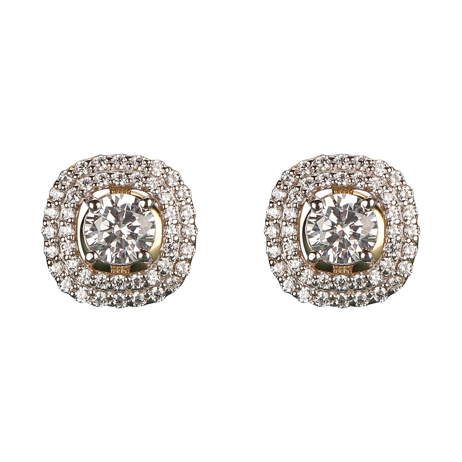 Double Halo 925 silver Pendant set - Amrrutam