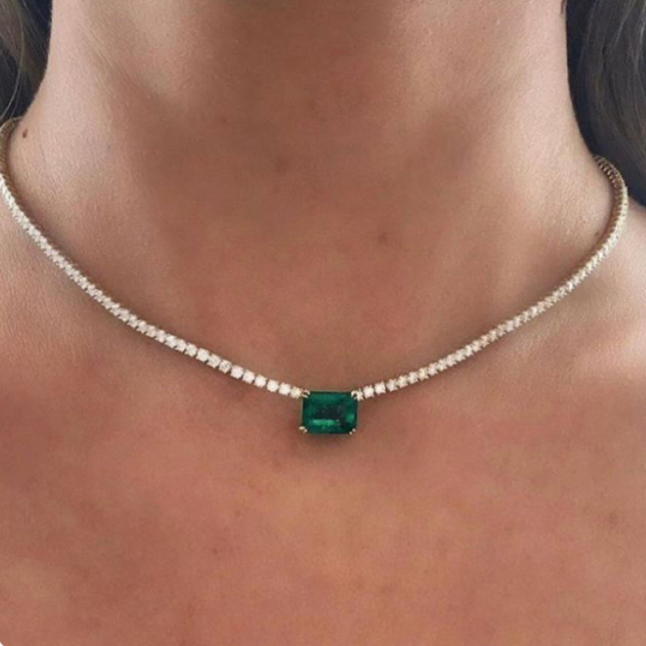 Emerald Choker in 92.5 Silver - Amrrutam