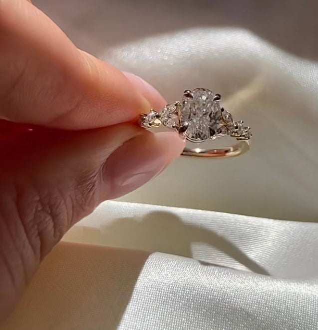 14K Gold Meva CVD Diamond Ring - Amrrutam