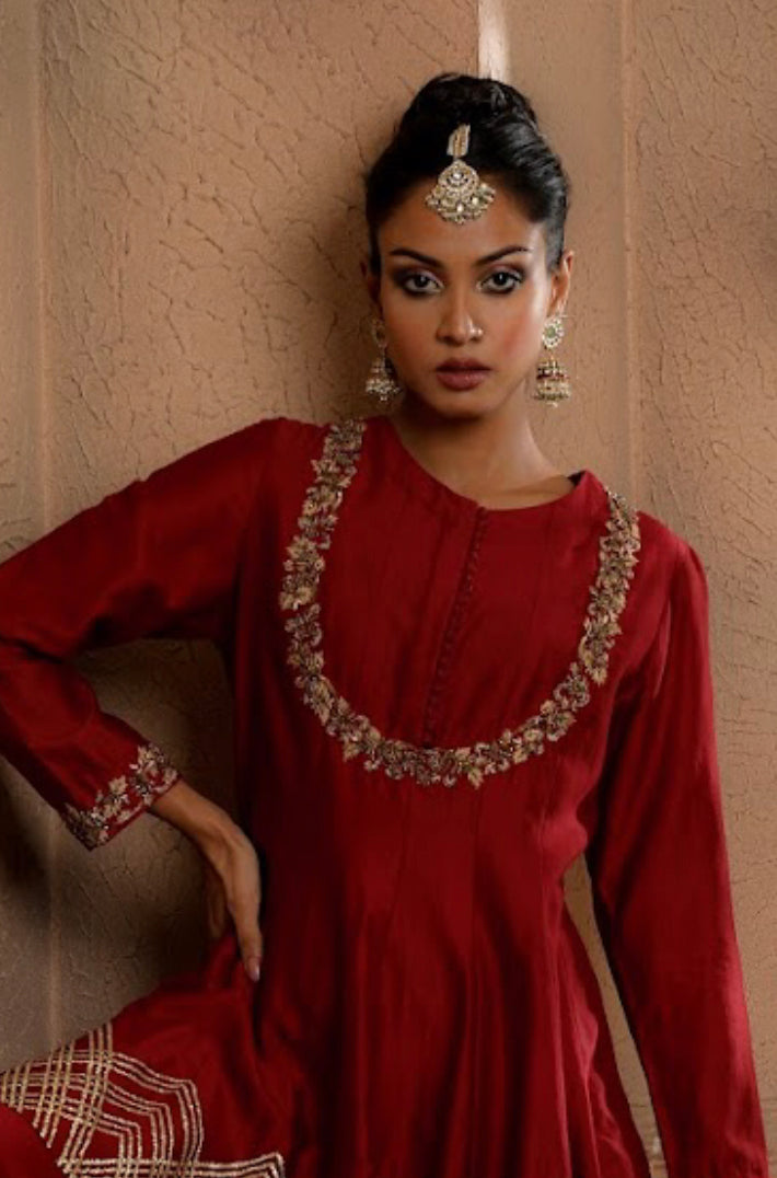 925 Silver Gazhal Polki Bridal Maangtika - Amrrutam