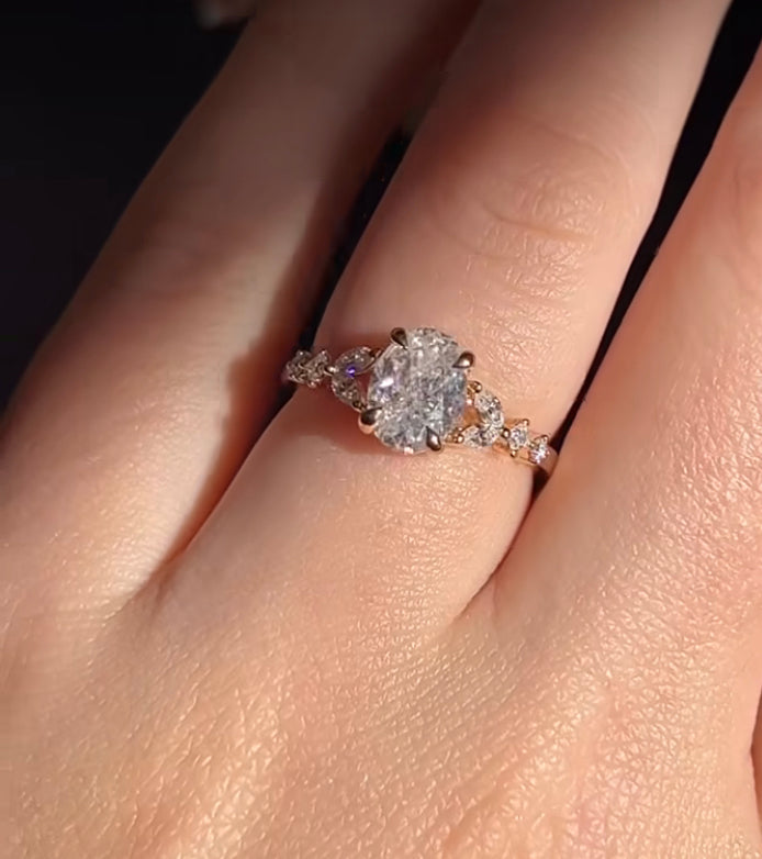 14K Gold Meva CVD Diamond Ring - Amrrutam
