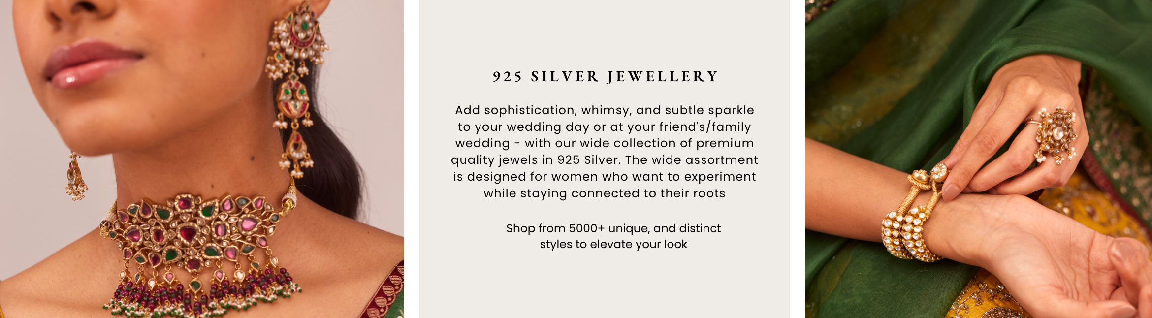 Buy Silver Wedding Jewellery Online | Trusted Polki & Jadau