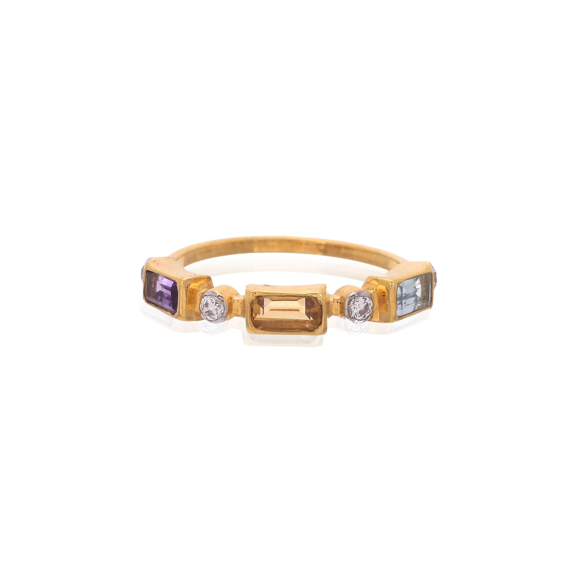 CLASSIC GEMSTONE RINGS 3 stones - Amrrutam