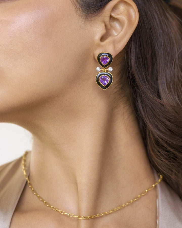 925 Silver Zoie Amethyst Earring - Amrrutam