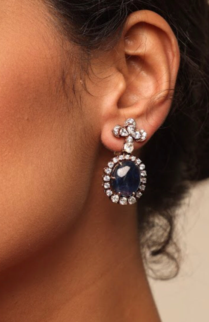 925 Silver Kaira Tanzanite CZ Drop Earring - Amrrutam