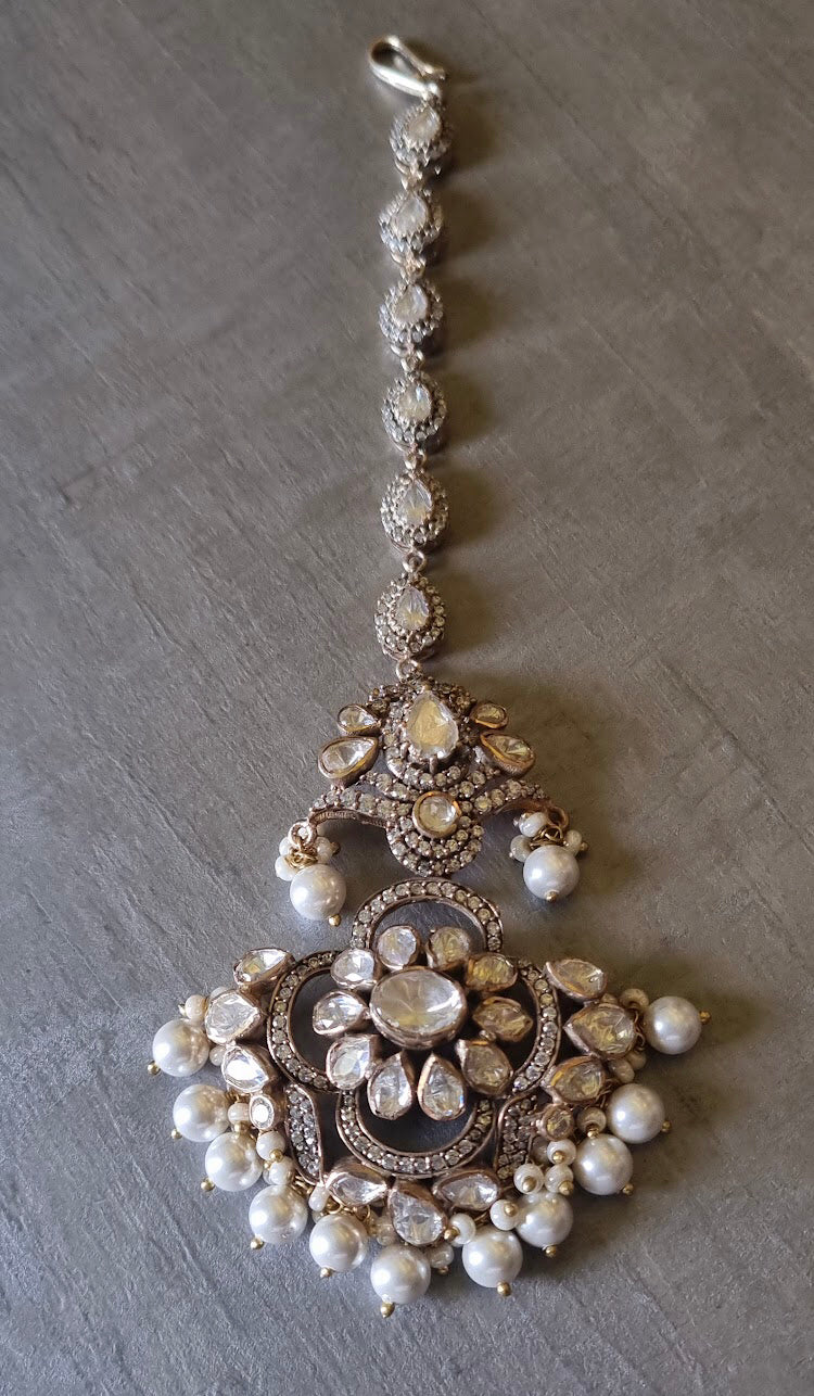 925 Silver Herald Victorian Maangtika - Amrrutam