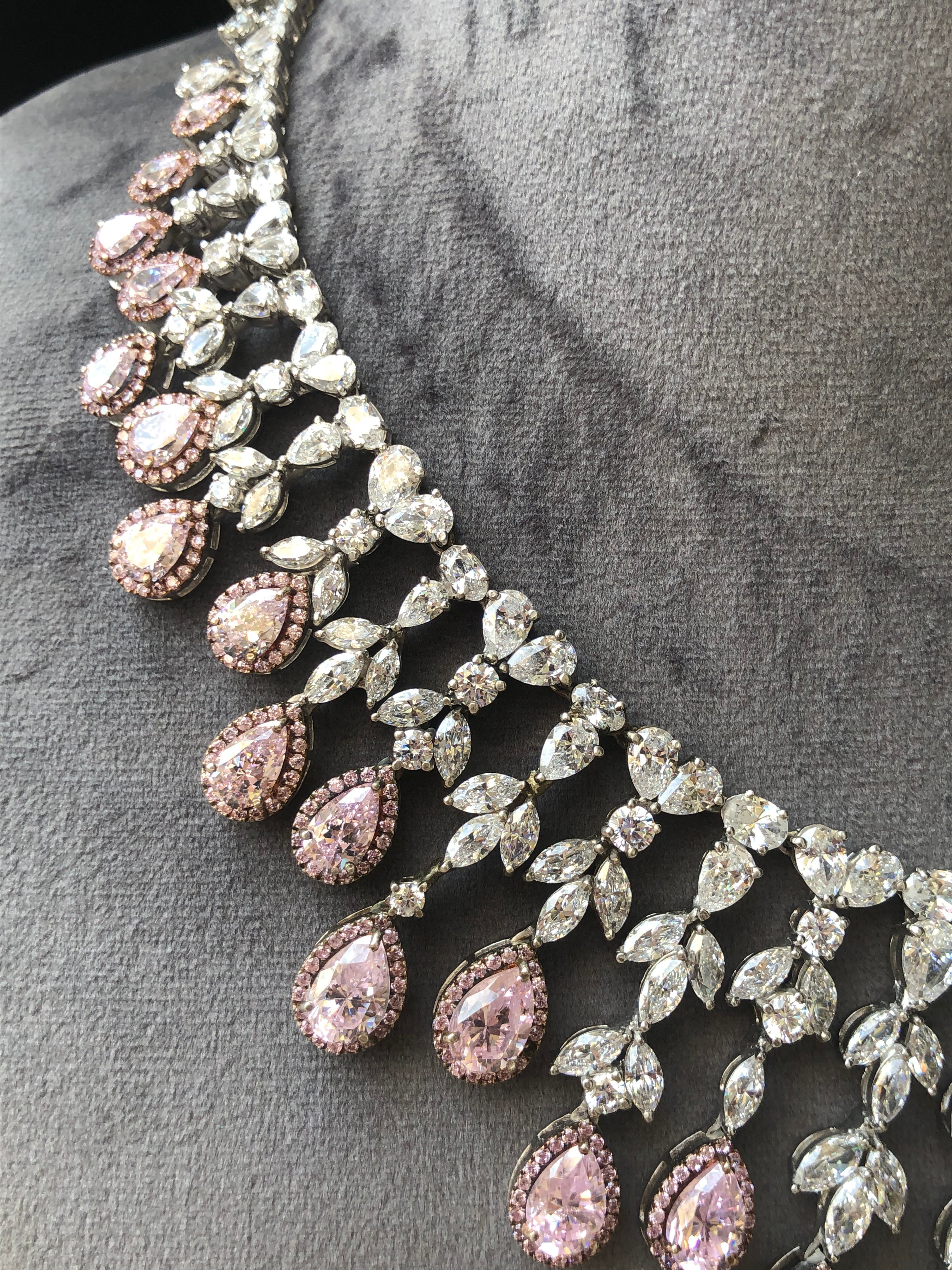 925 Silver Dionna CZ Choker Necklace - Amrrutam Jewellery