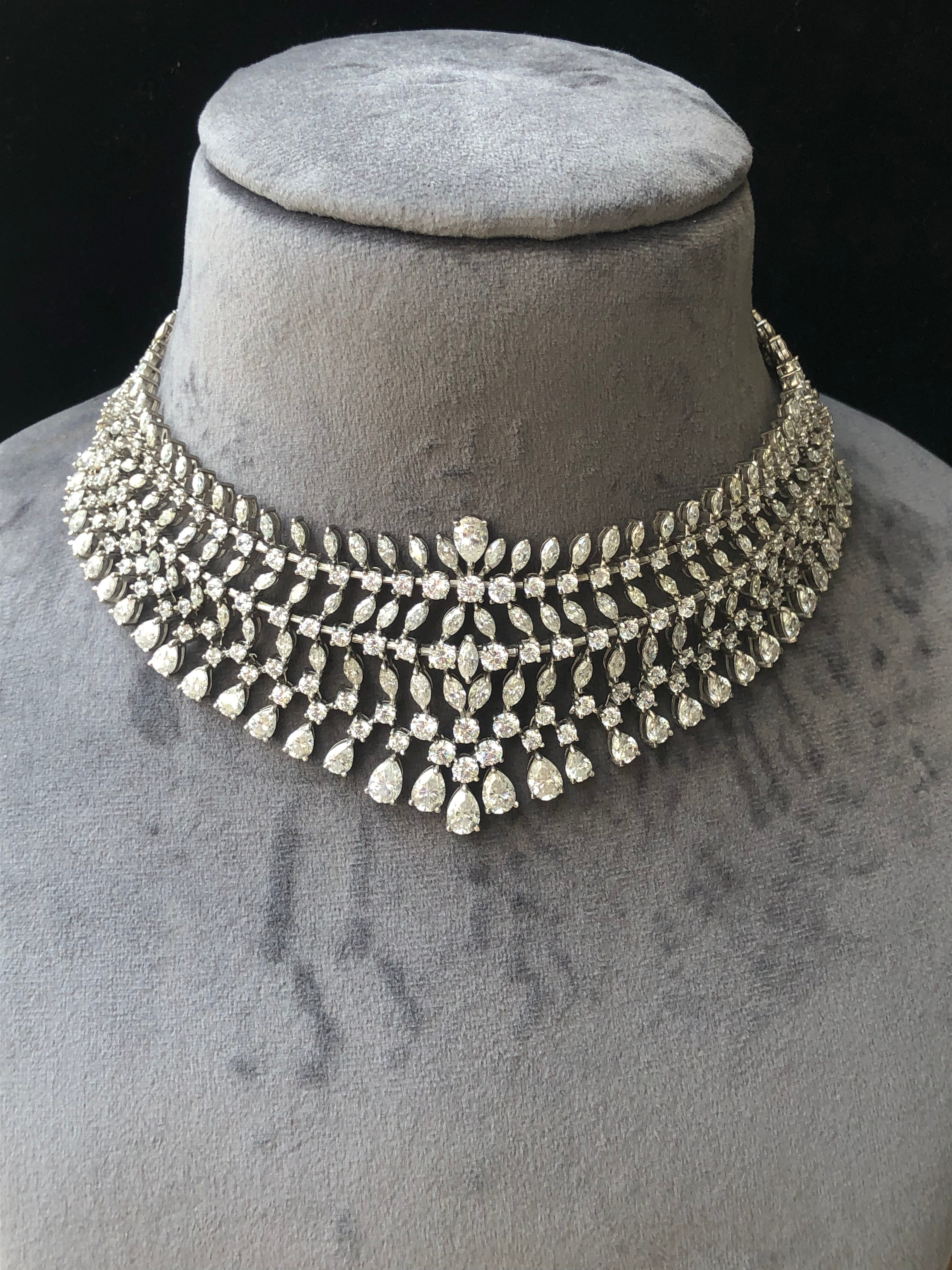 925 Silver Miaz CZ Choker Necklace - Amrrutam Jewellery