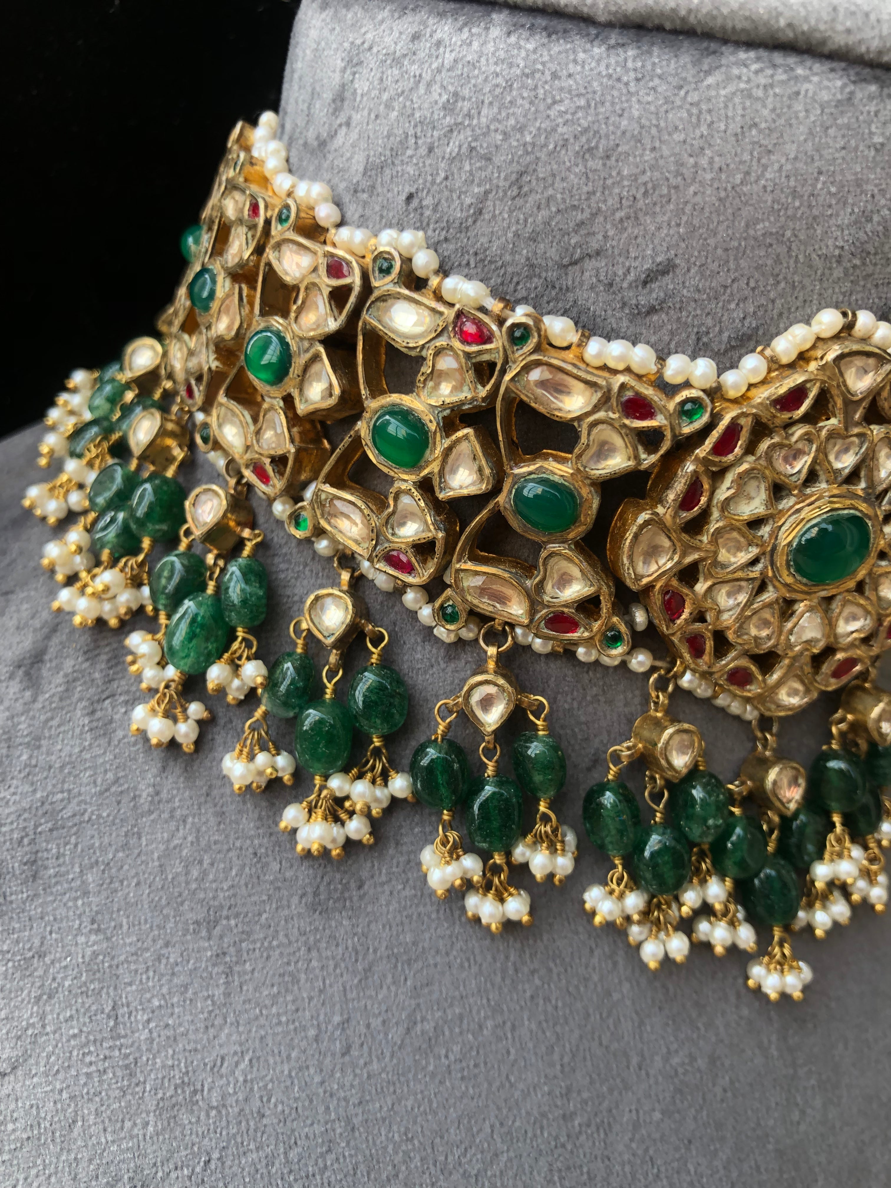 925 Silver Rachita Choker Necklace - Amrrutam Jewellery