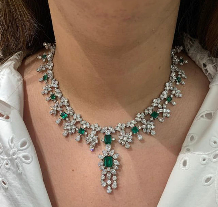 925 Silver Cocktail Necklace - Amrrutam
