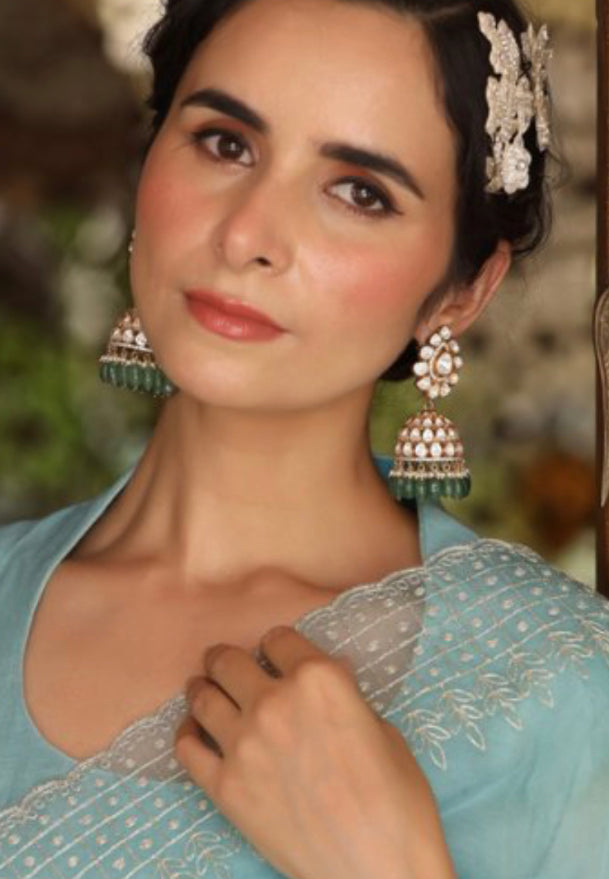 925 Silver Nayani Jhumka Earring - Amrrutam