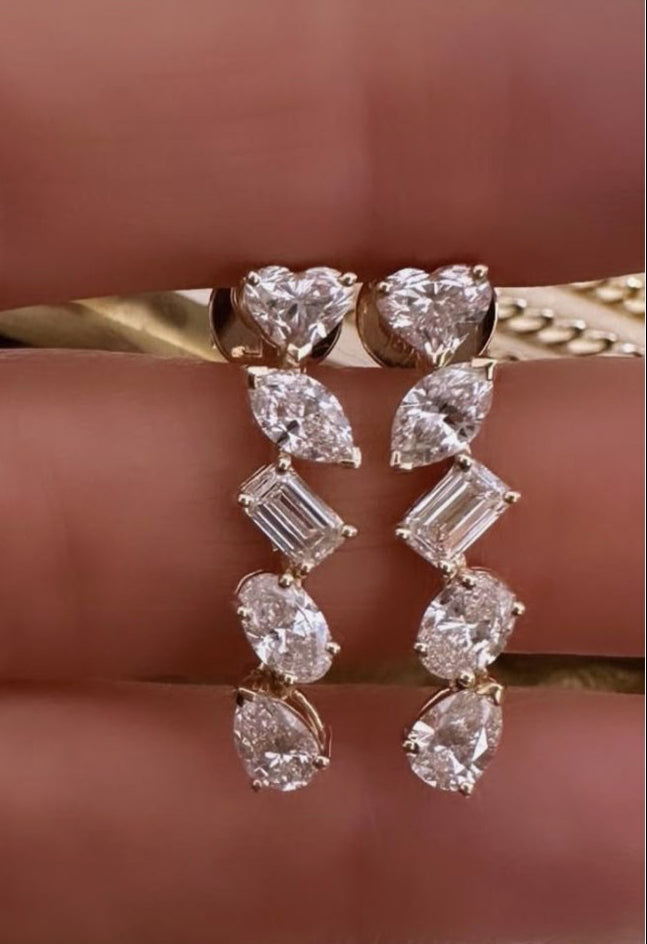 925 Silver Evane Swarovski Earring - Amrrutam Jewellery