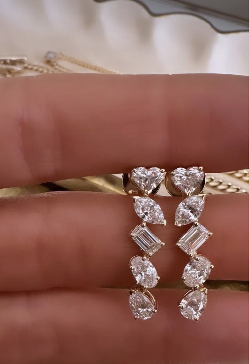 925 Silver Evane Swarovski Earring - Amrrutam Jewellery