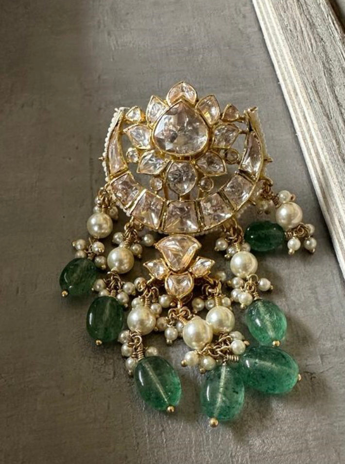 925 Silver Sushilya Polki Drop Earring - Amrrutam