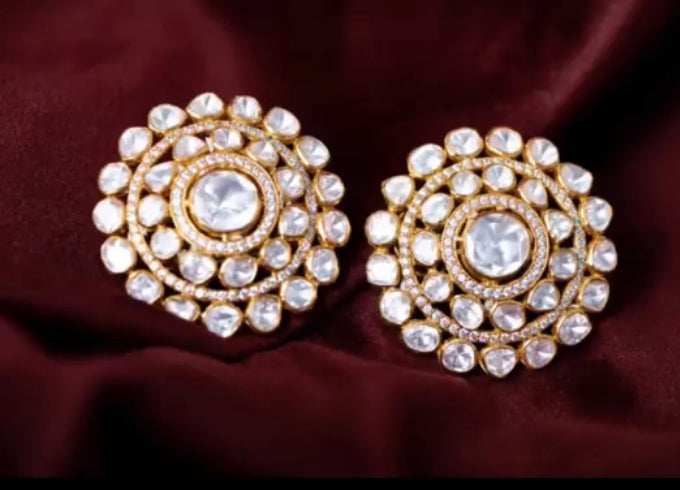925 Silver Charitra Polki Necklace Set - Amrrutam