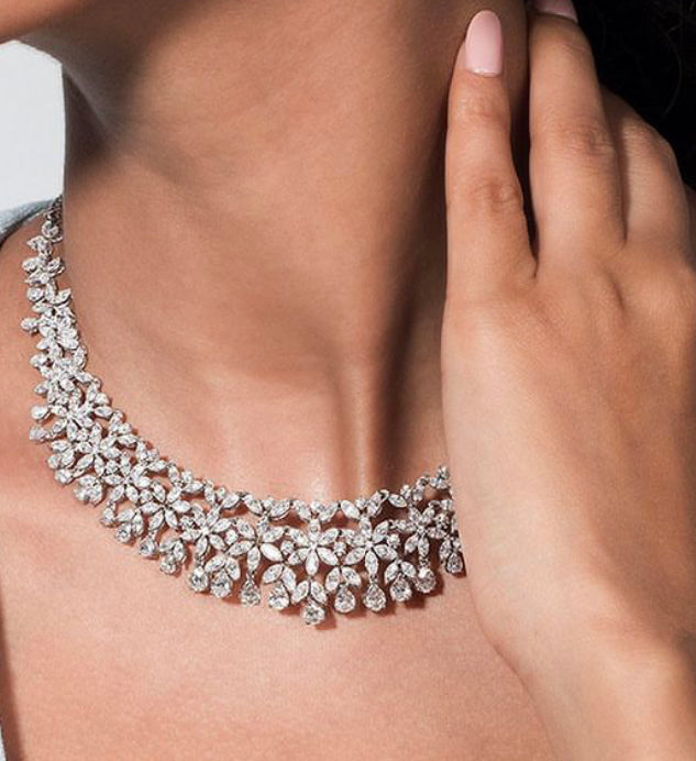 925 Silver Selene Swarovski Necklace - Amrrutam