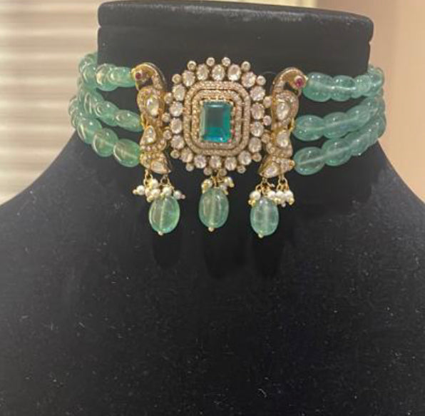 925 Silver Vanmai Choker Necklace - Amrrutam