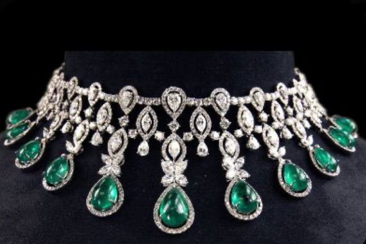 925 Silver Doris Swarovski Necklace - Amrrutam
