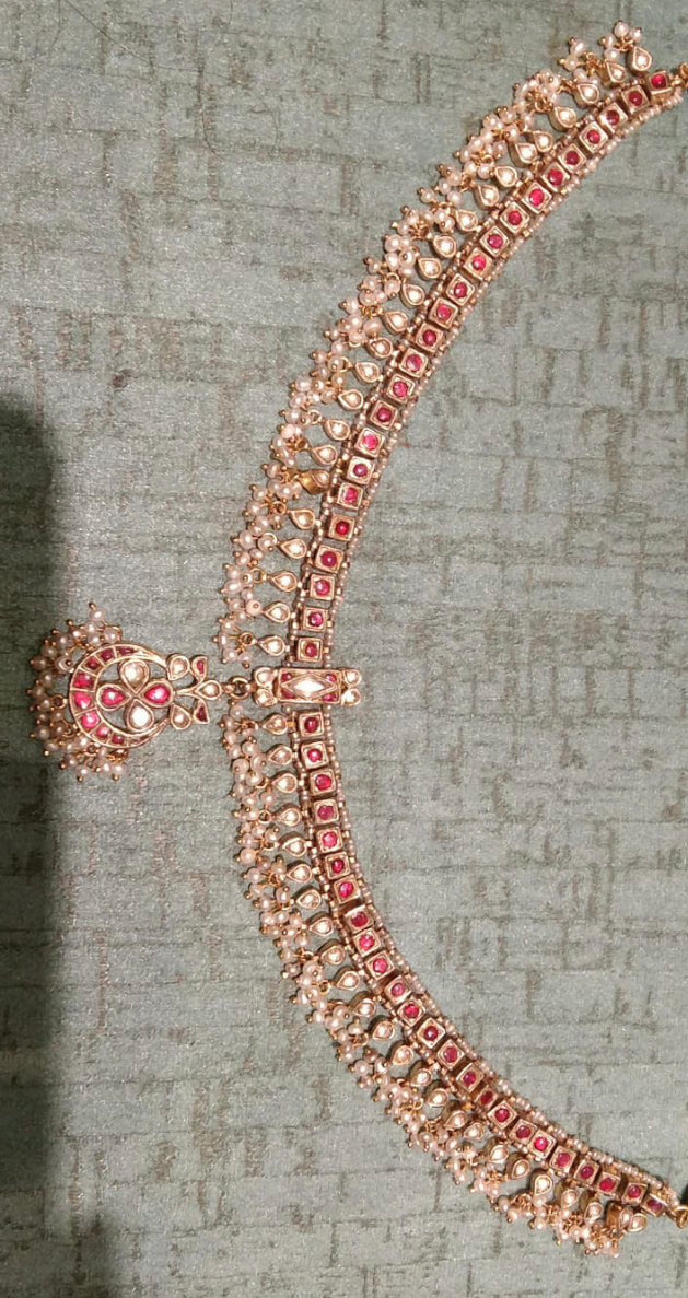 925 Silver Kilol Surya Chandra Necklace - Amrrutam Jewellery