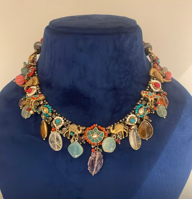 925 Silver Garuva Tribal Choker Necklace