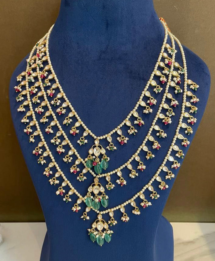 925 Silver Tanairah Bridal Three Layer Necklace