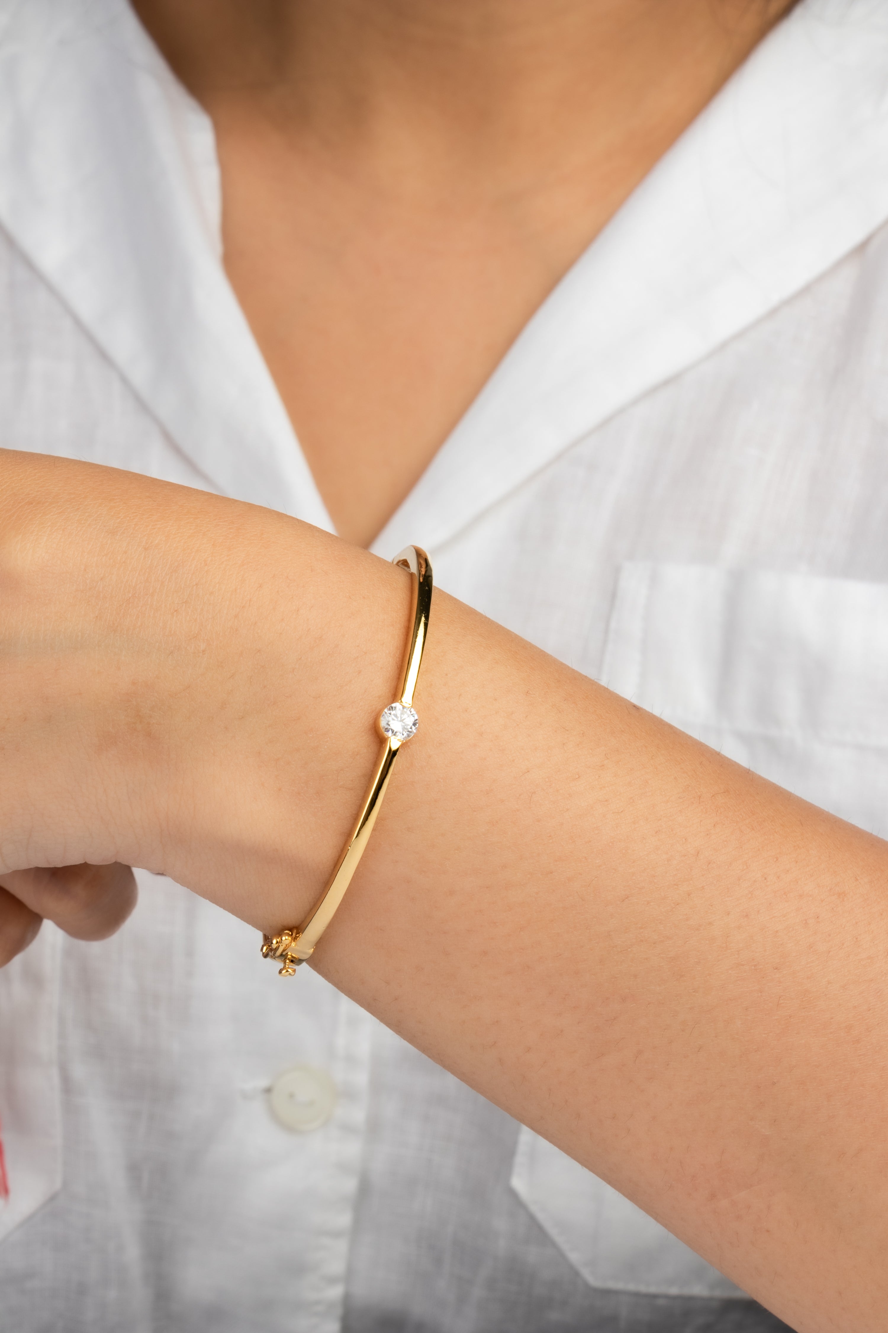 925 silver gold plated diamond bracelet