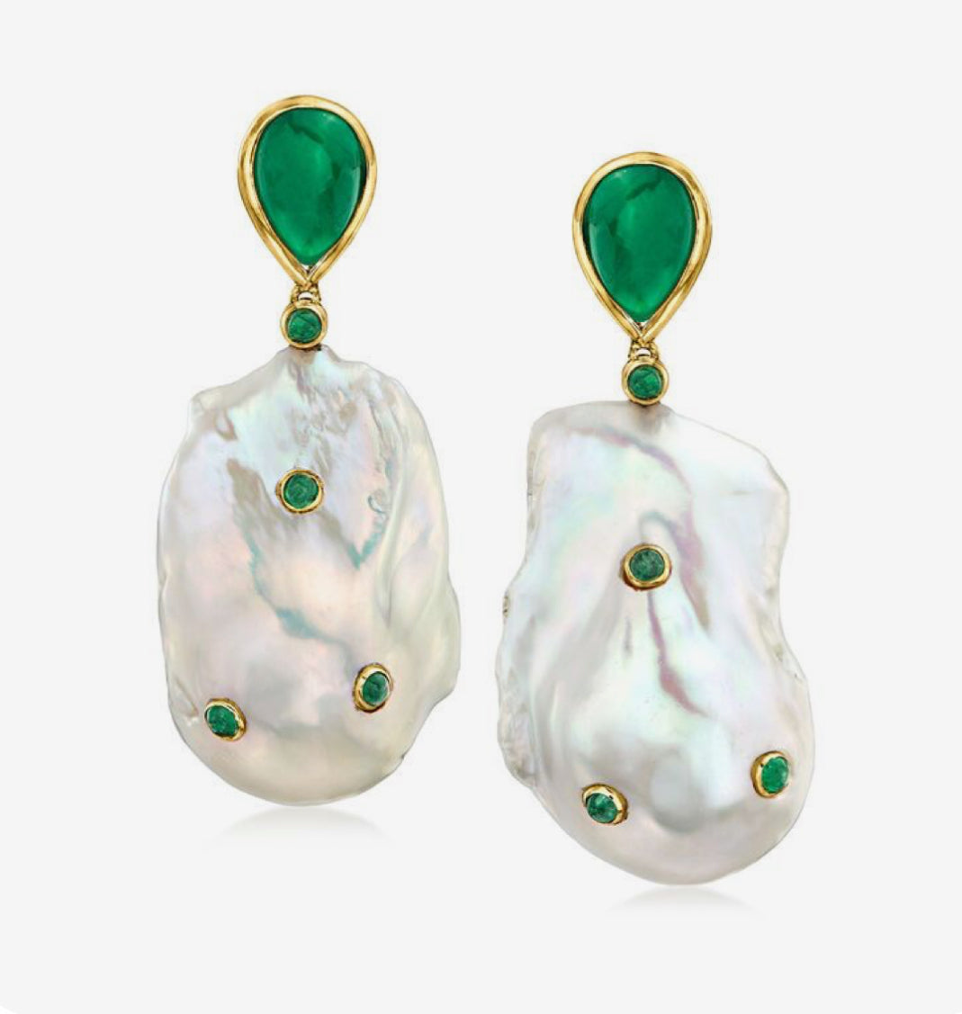 925 Silver Keisha Baroque Pearl Earring - Amrrutam Jewellery