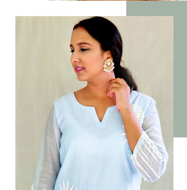 Gold Palted Silver Ear Studs - Amrrutam