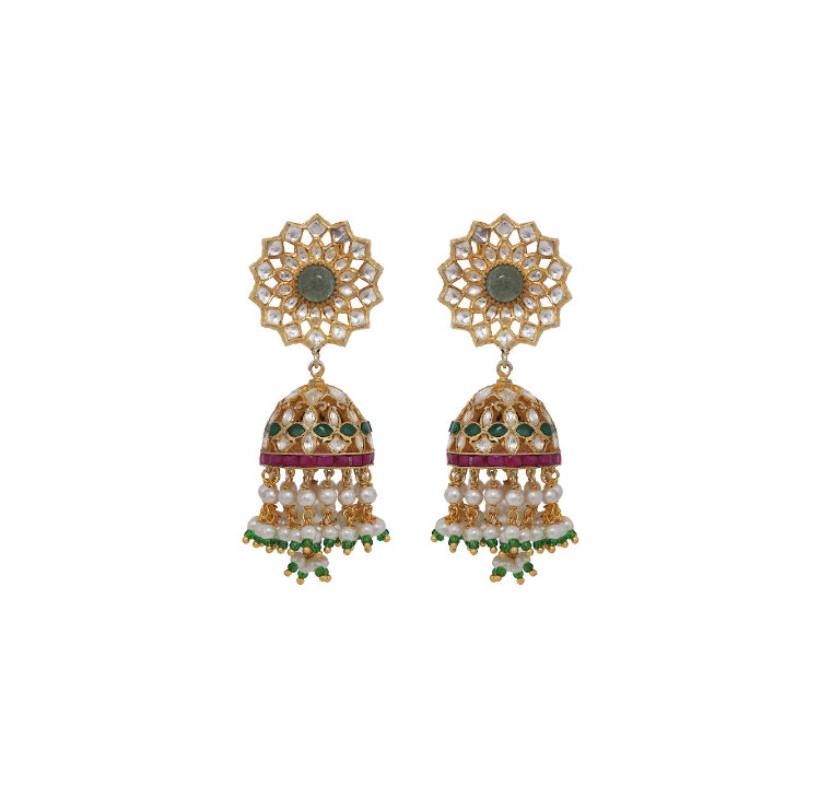 Silver Jhumka Earrings - Amrrutam