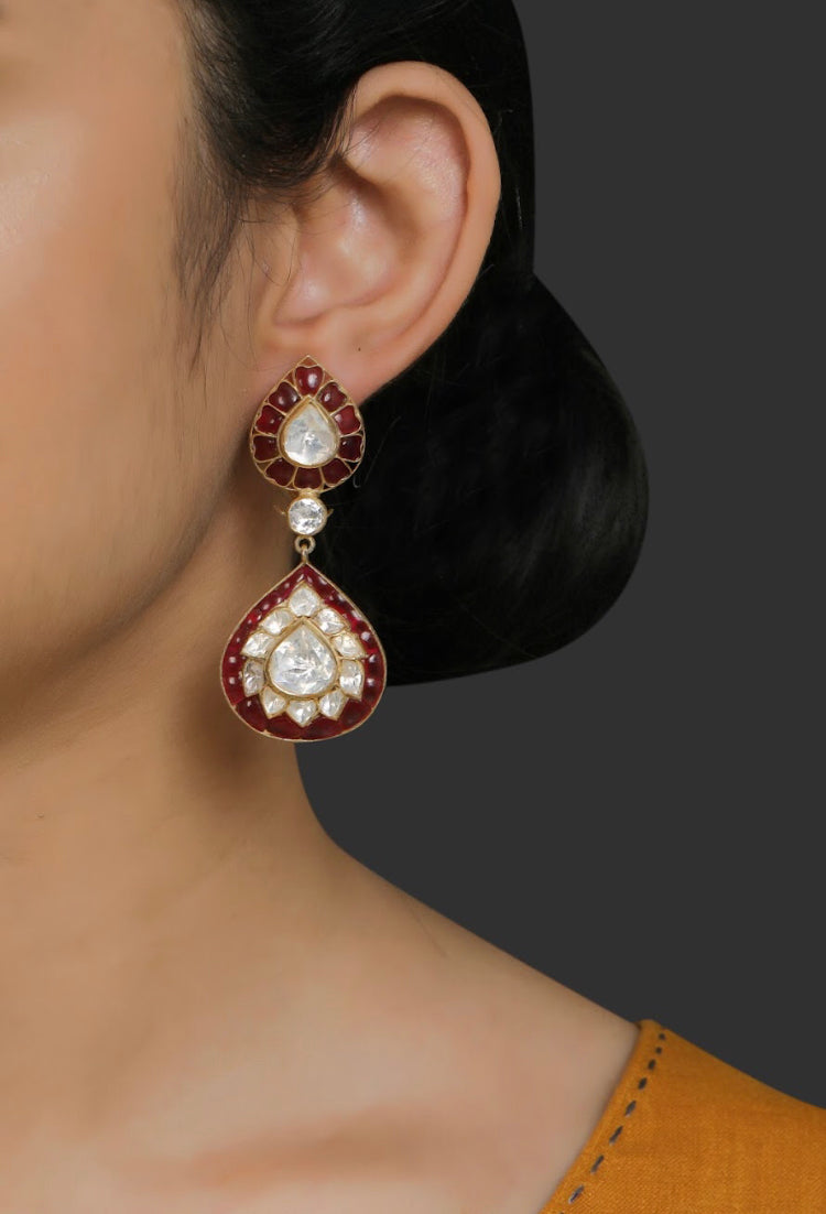 Silver Pear Festive Danglers - Amrrutam