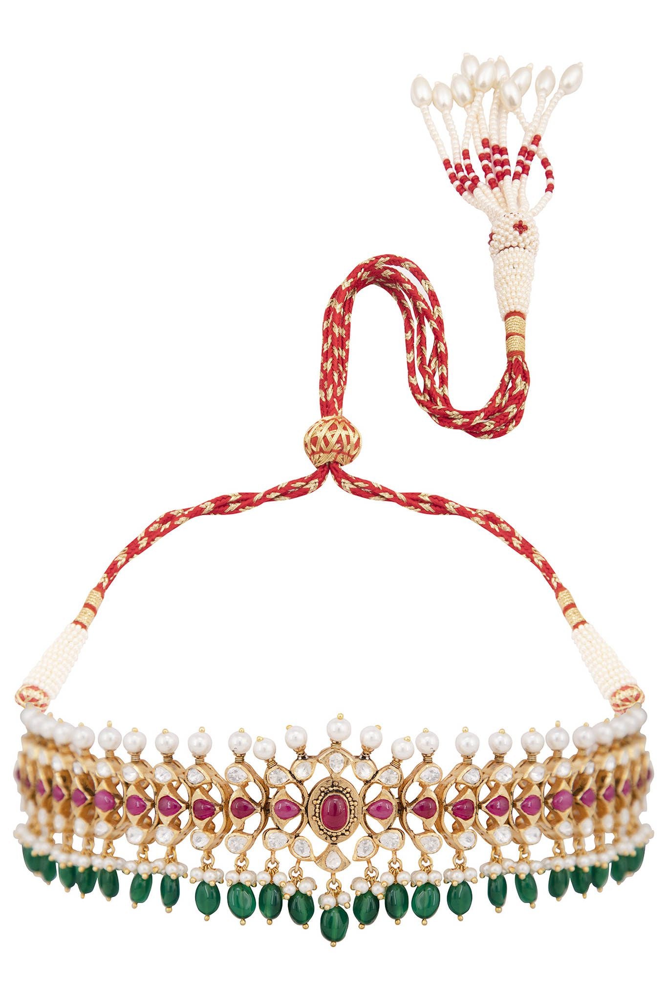 Gold Plated Silver Choker - Amrrutam