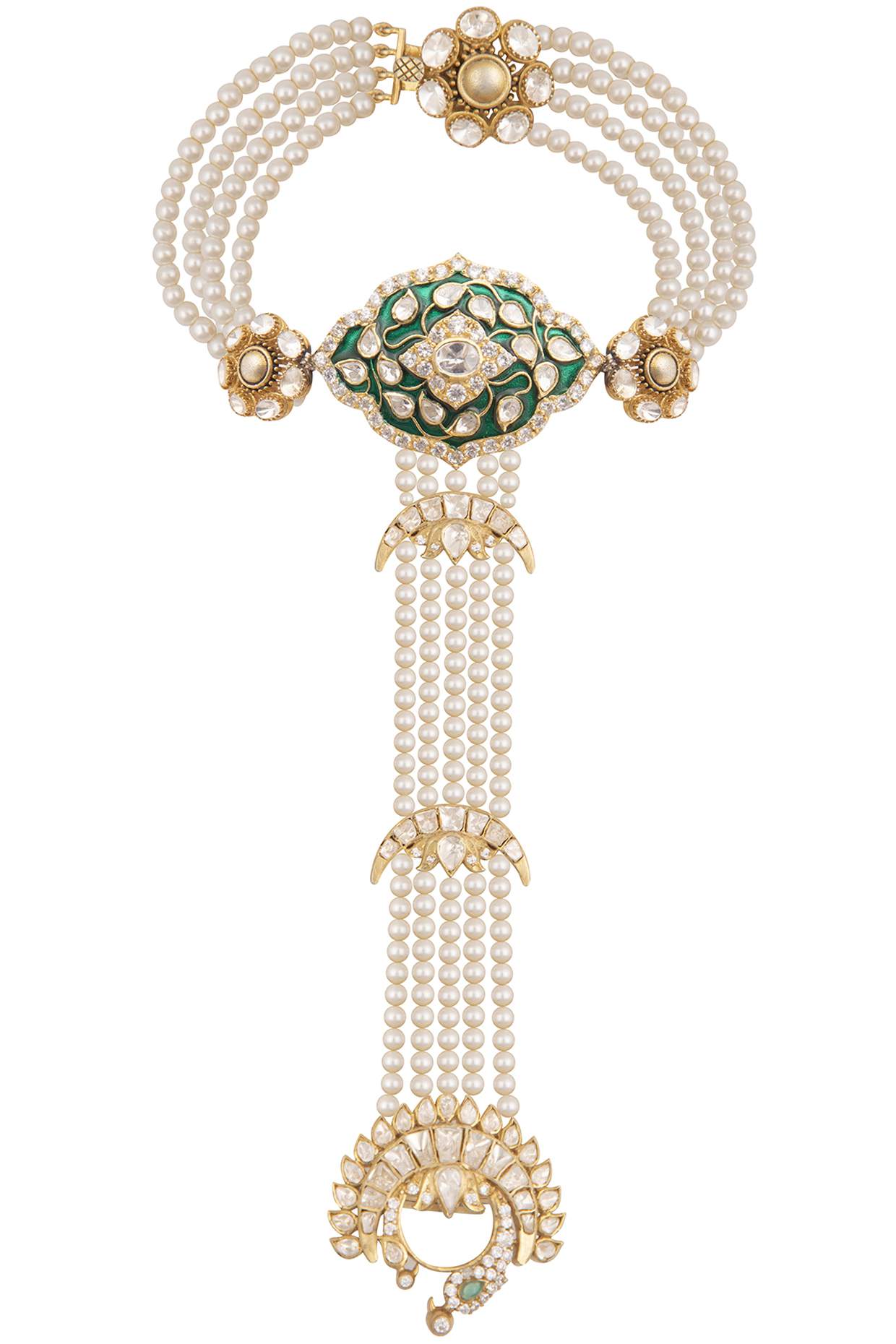 Gold Plated Silver Hathphool - Amrrutam