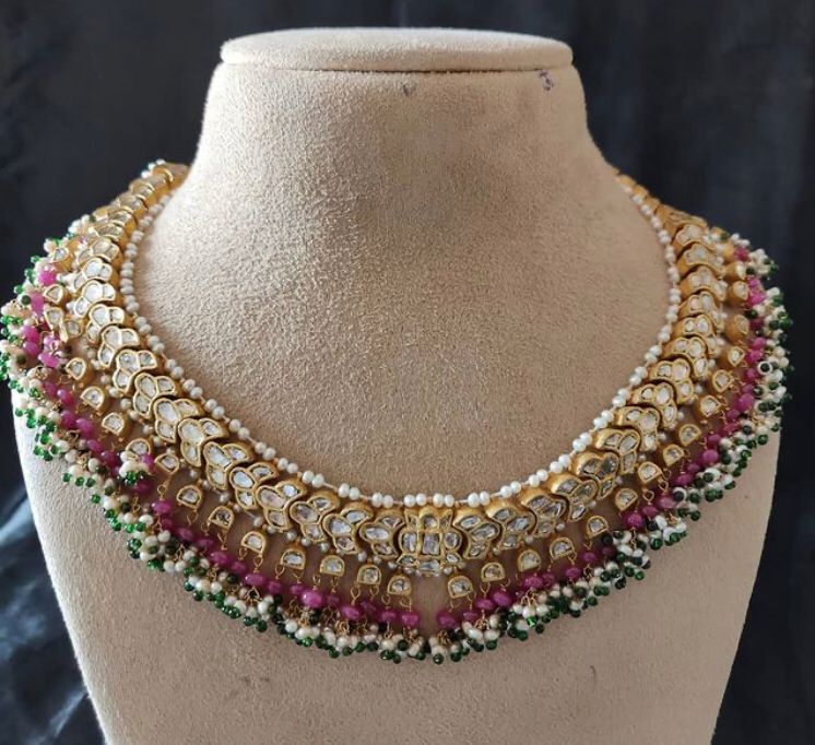 14K Gold Ranisa Diamond Polki Necklace - Amrrutam