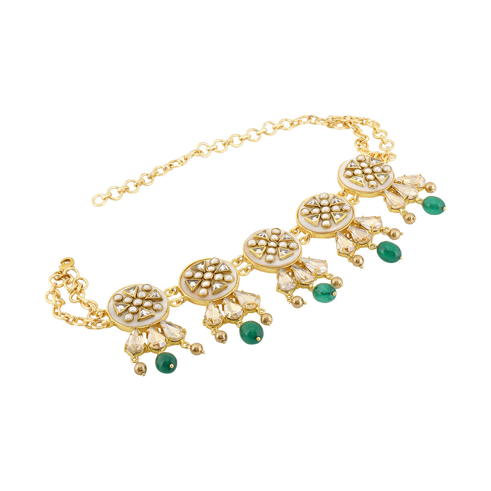 Swarovski Emerald Choker Set - Amrrutam