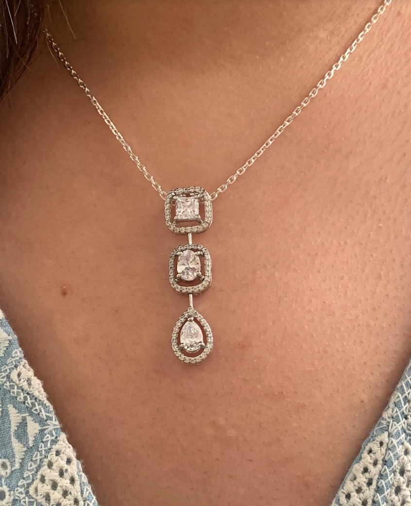 925 Silver Swarovski Pendant - Amrrutam
