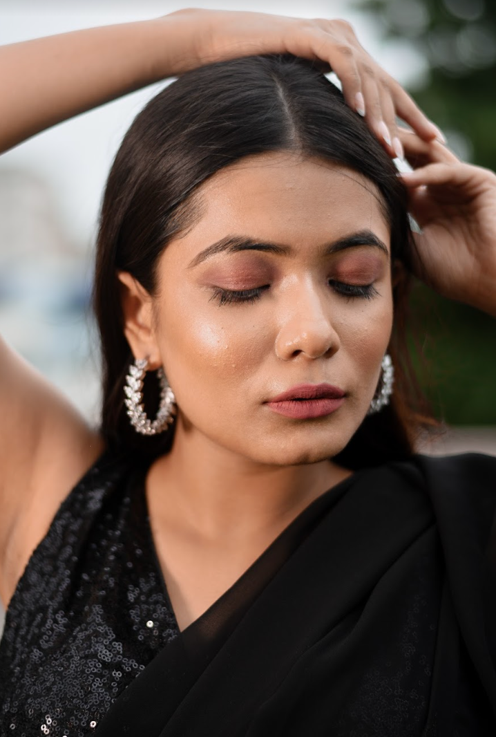 925 Silver Swarovski Hoops - Amrrutam