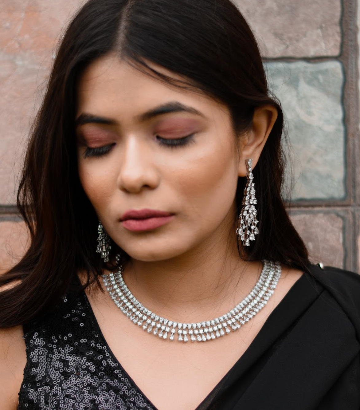 925 Silver Princess Cocktail Necklace - Amrrutam