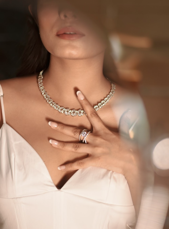 925 Silver Royal Cocktail Necklace - Amrrutam