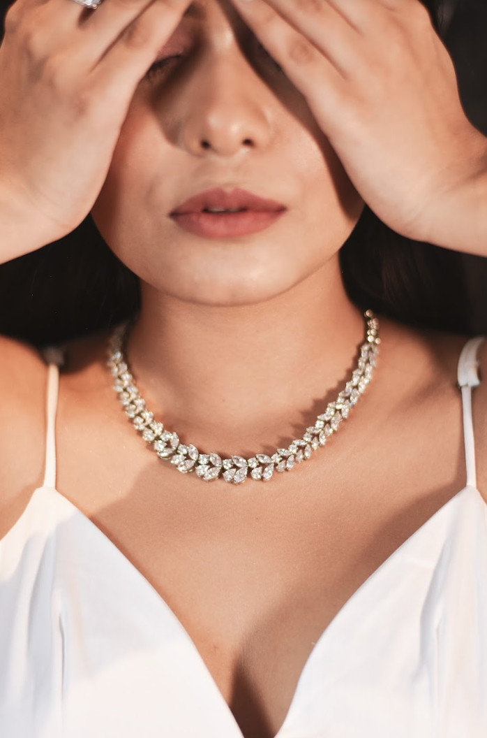 925 Silver Royal Cocktail Necklace - Amrrutam