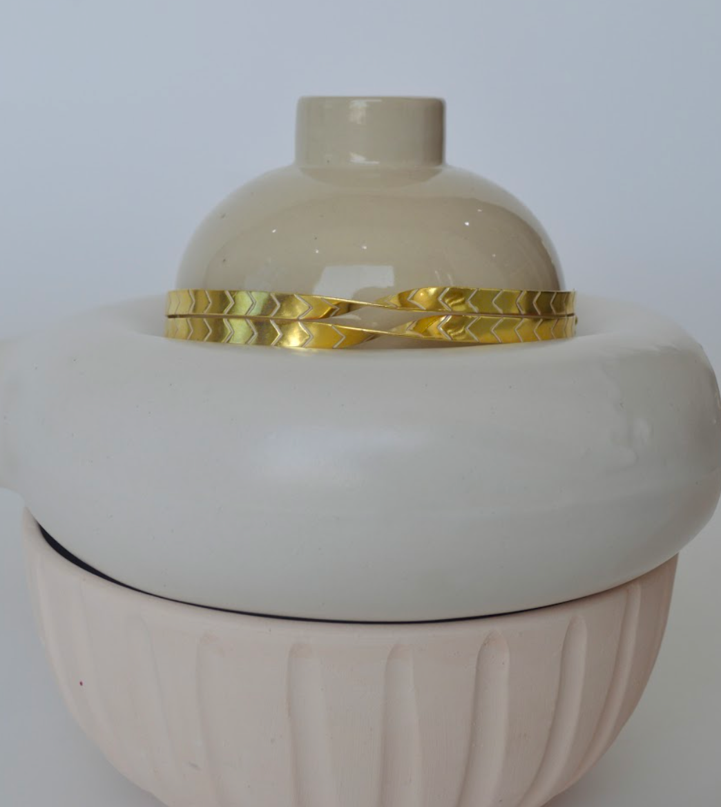 Twisted Enamel Choker Necklace - Amrrutam