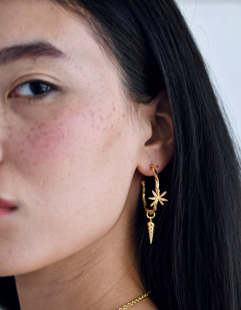 Amrrutam Shell Hoop earrings