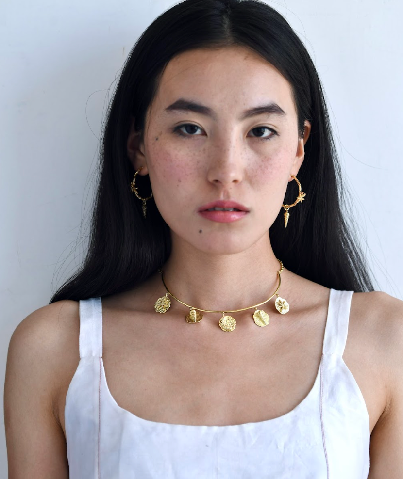 Amrrutam Shell Hoop earrings