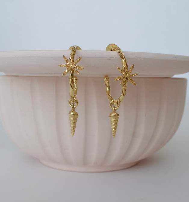 Amrrutam Shell Hoop earrings