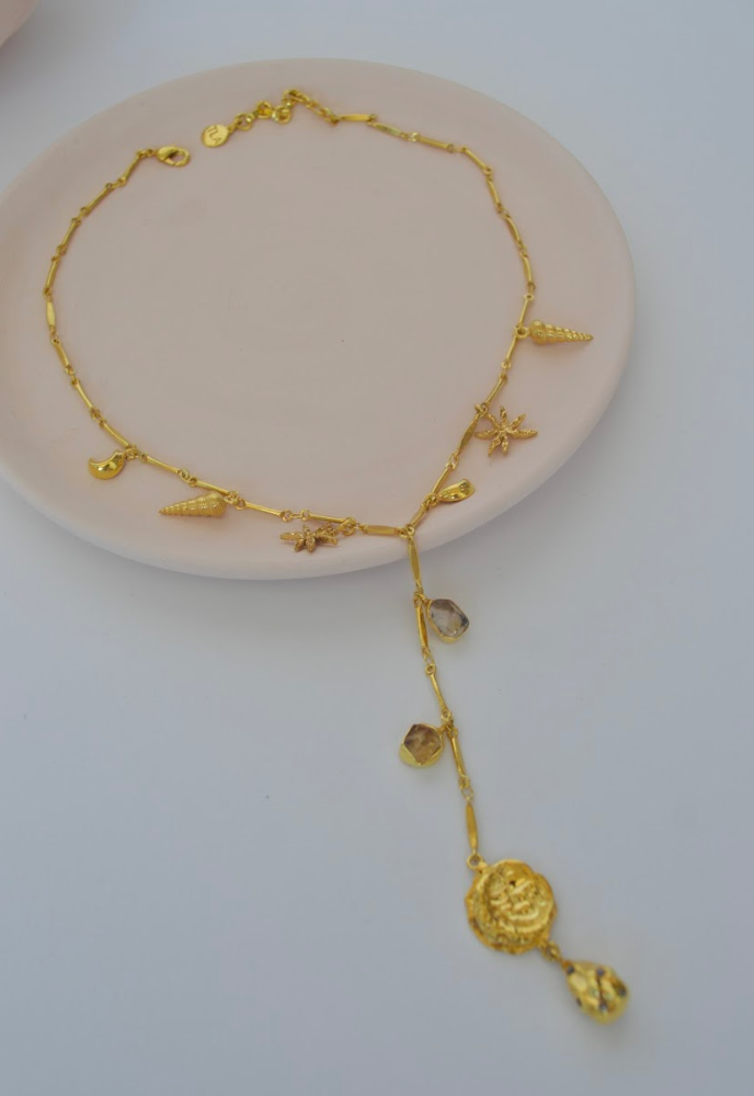 Skyfall Long Necklace - Amrrutam