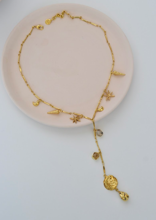Skyfall Long Necklace - Amrrutam