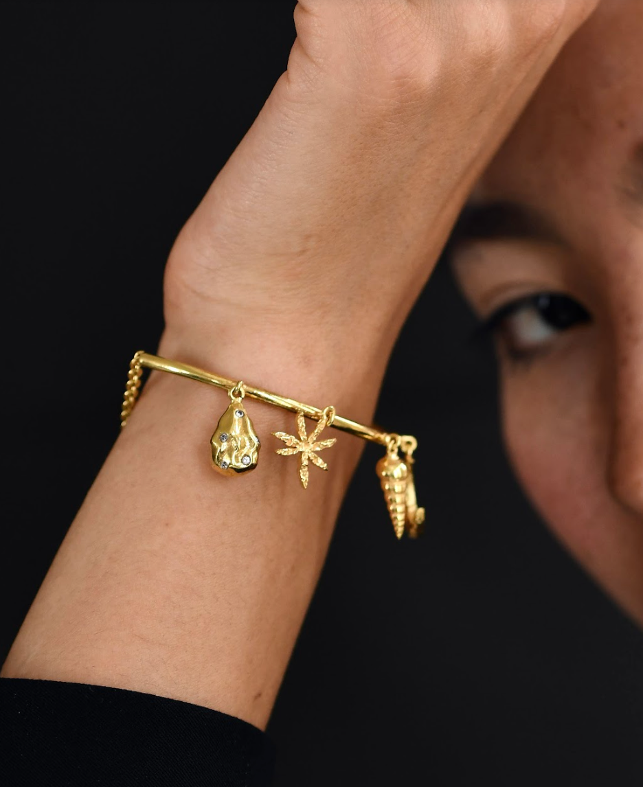 Galaxy Charm Bangle Bracelet - Amrrutam