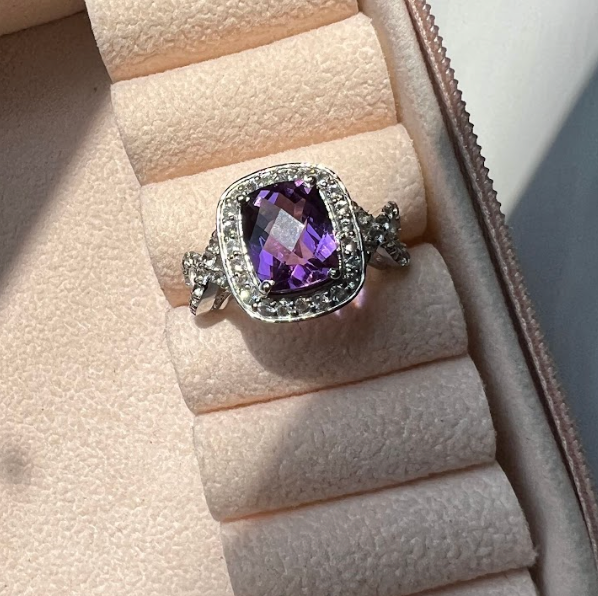 925 Silver Amethyst Cocktail Ring - Amrrutam